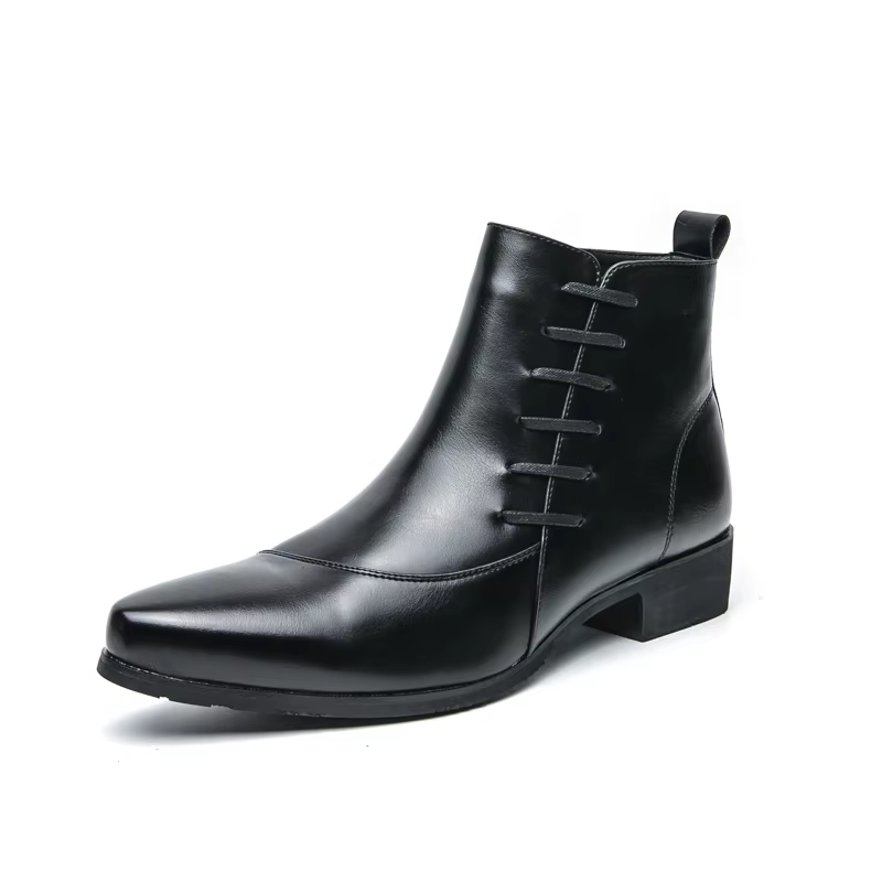 Bottes de style britannique rétro pour hommes, bottes Chelsea montantes en cuir pour hommes, bottes 