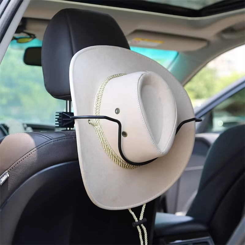 Chapeau de cowboy en acier inoxydable, chapeau de voiture T1, rangement de vêtements, rapide, suppor