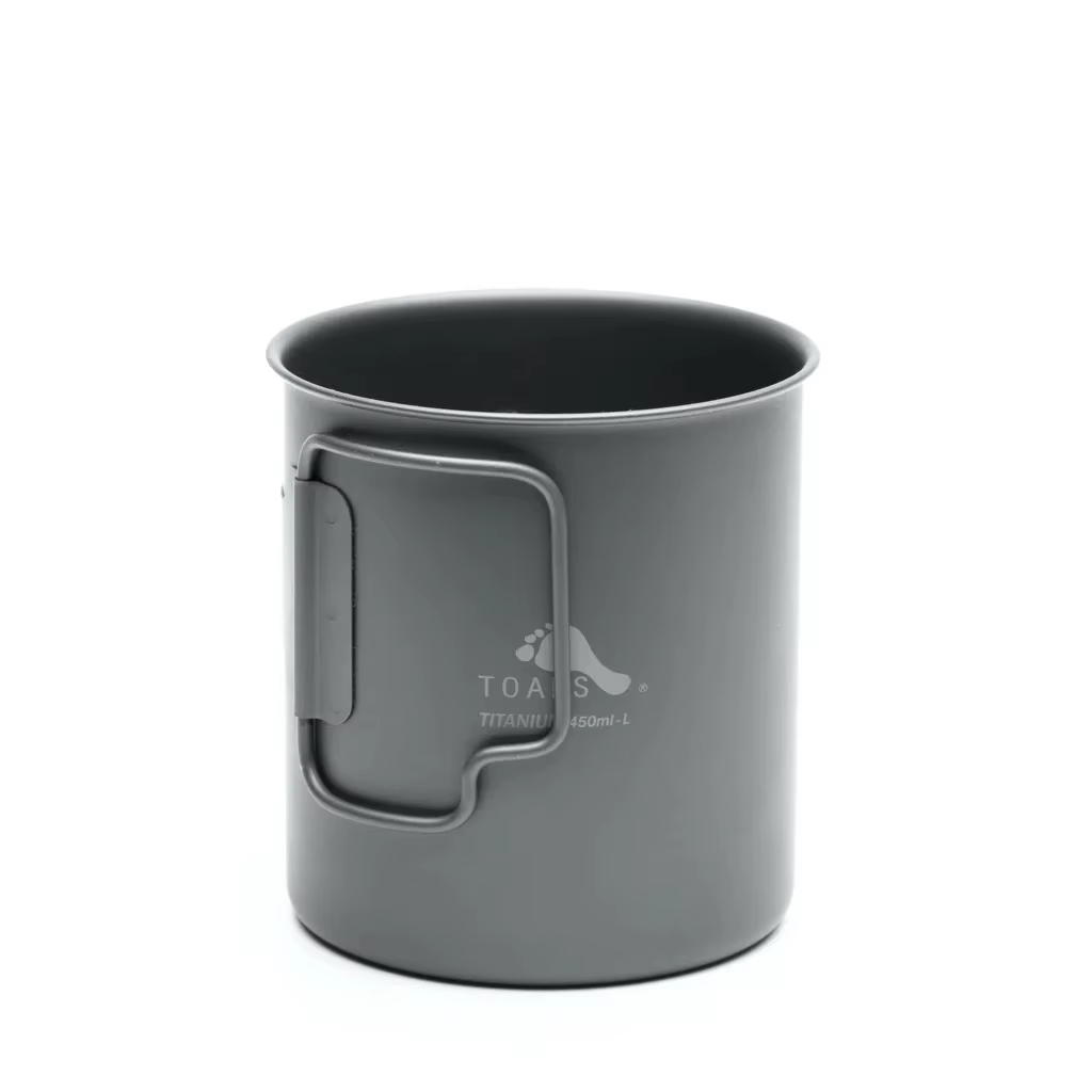 TOAKS-Tasse en Titane Version Ultralégère avec Poignée Pliable, Équipement de Camping en Plein Air, 