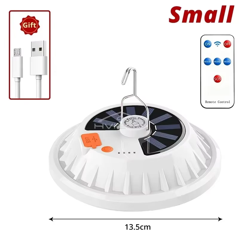 Ampoule LED rechargeable par USB, lanterne à Charge solaire, Portable, d'urgence, pour marché noctur