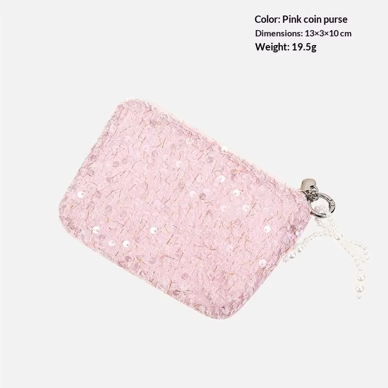 Mini trousse de maquillage et porte-monnaie pour le rangement quotidien, design léger et portable po