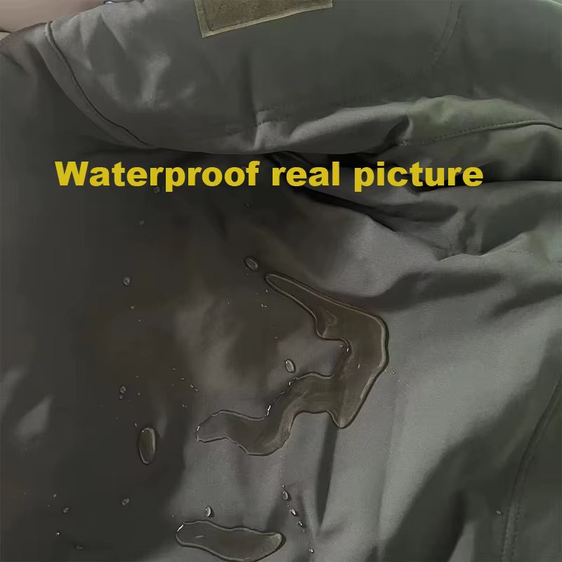 Veste de randonnée en polaire pour homme, style cargo, automne-hiver, effet peau de requin, tactique