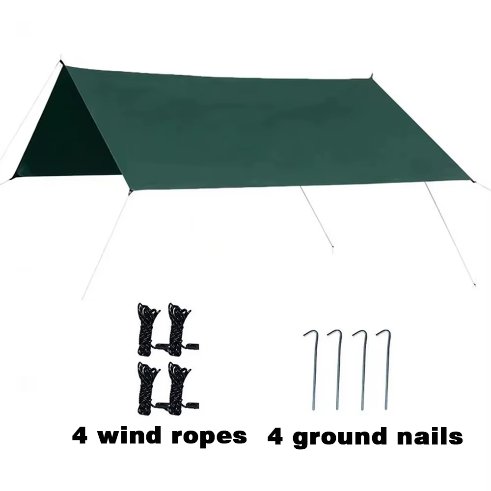 Tente carrée portable de plage, protection solaire, pour camping extérieur, facile à monter, auvent 