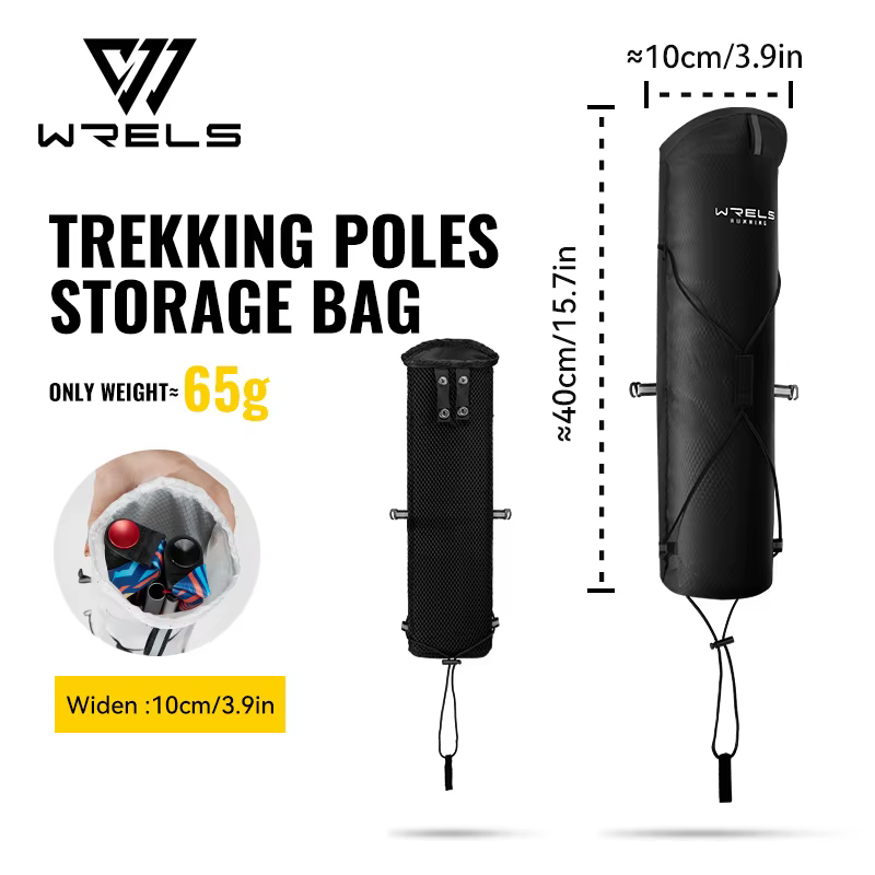WRELS Sac de transport pour bâtons de randonnée Sac léger et étanche pour bâtons de randonnée Sac de