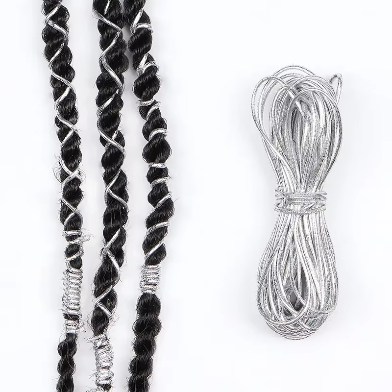 Tresses de cheveux tressées africaines, accessoires pour dreadlock, argent, or, décoration, style mi