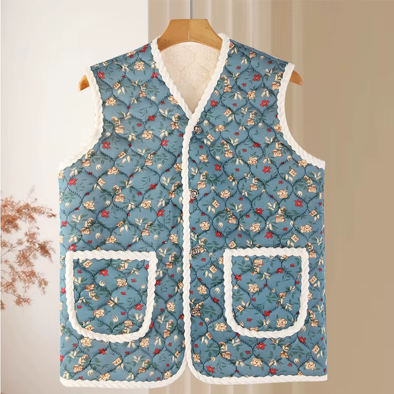 Gilet en polaire épais et chaud, nouveau style ethnique automne-hiver, gilet thermique ample pour fe