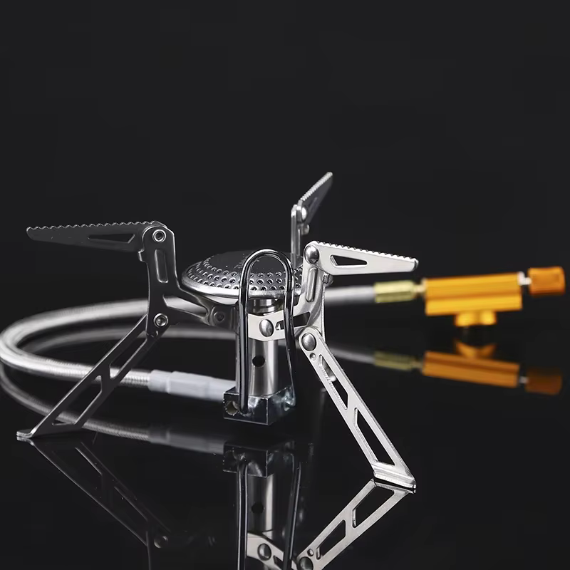 Cuisinière à gaz fendue haute puissance en érable de feu, four portable en acier inoxydable, équipem