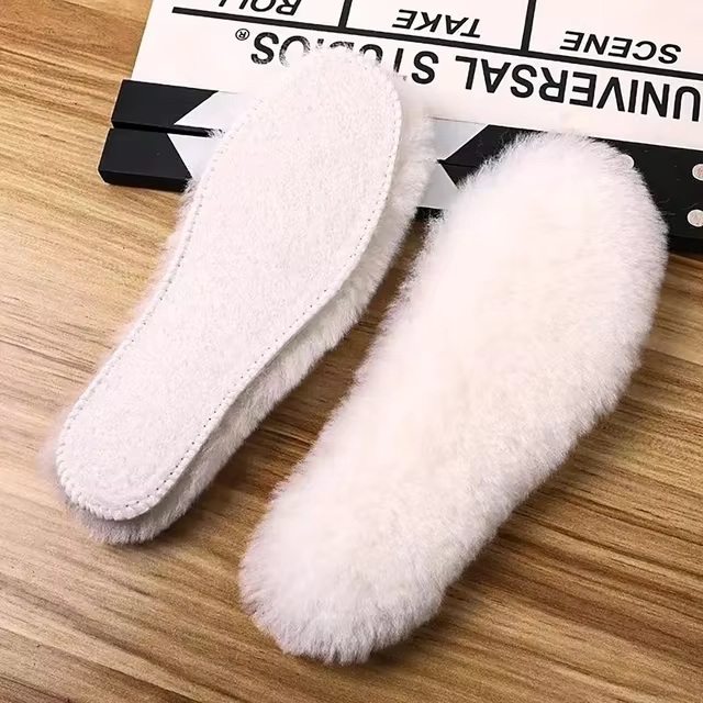 Semelles intérieures en laine de mouton véritable pour bottes et chaussures insérer des pieds semell