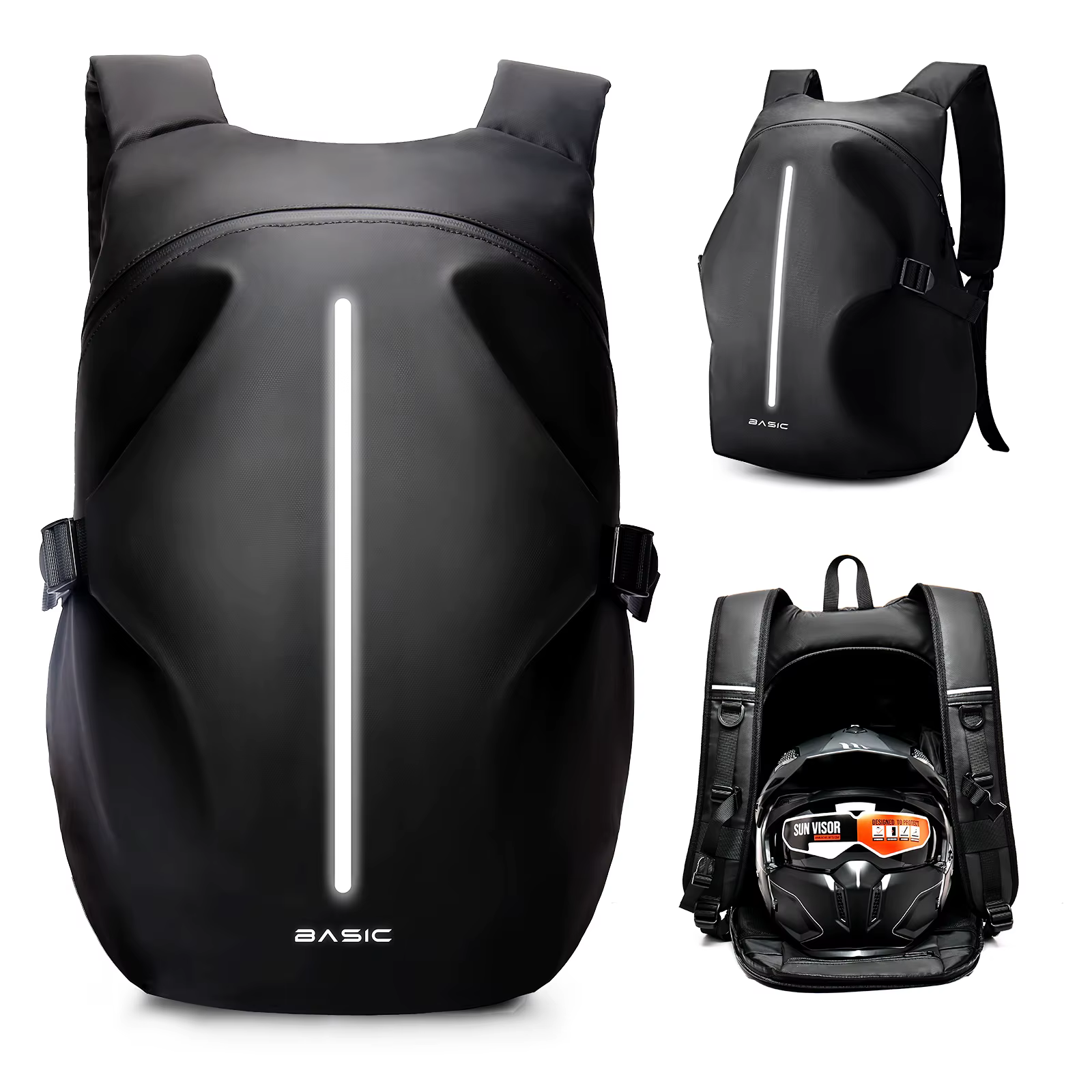 Sac à dos de moto pour homme, étanche, léger, 40L, casque, bande de coulée, accessoires de moto, sac
