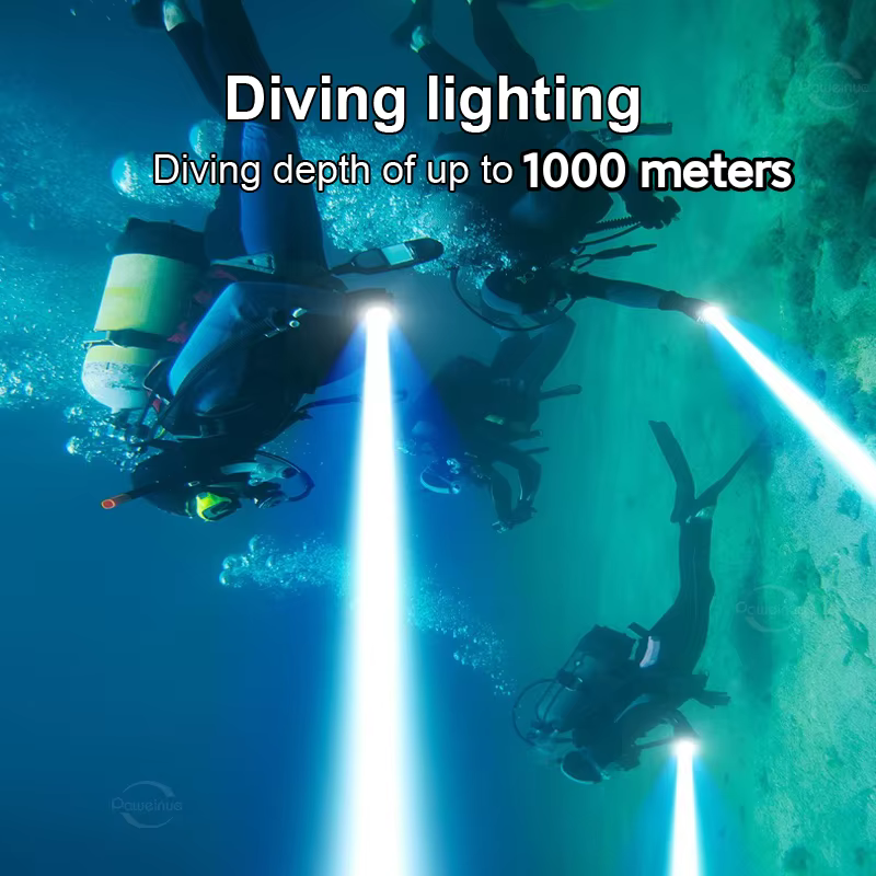 Brightest XHP160 lampe de poche de plongée sous-marine 1000m lampe de poche étanche professionnelle 