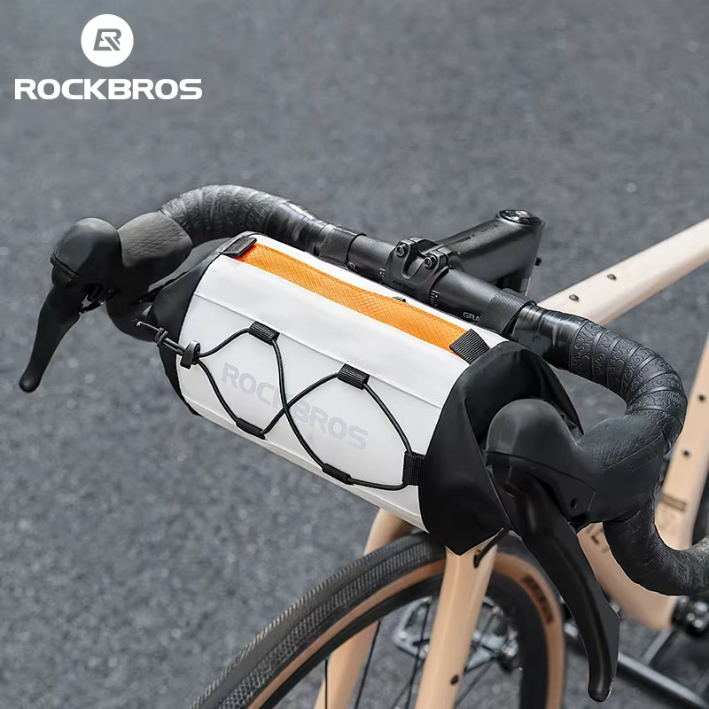 ROCKBROS sac de guidon de vélo 2,4 l Portable sac de cyclisme étanche à la pluie sac de VTT de route