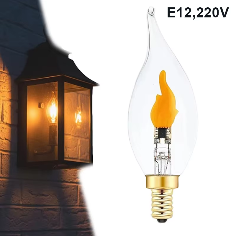 Ampoules à Flamme Scintillante E12/E14/E27 LED Ampoules Décoratives à Flamme Scintillante Effet de F