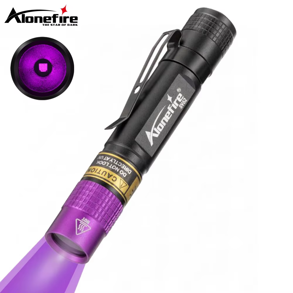 SV62 3W UV 365nm lampe de poche LED AAA Mini stylo torche ultraviolette marqueur d'argent minerai ta