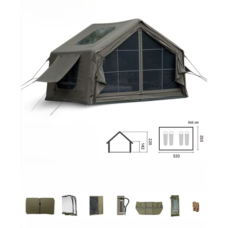 Tente gonflable entièrement automatique Camping en plein air équipement de nuit imperméable à la plu