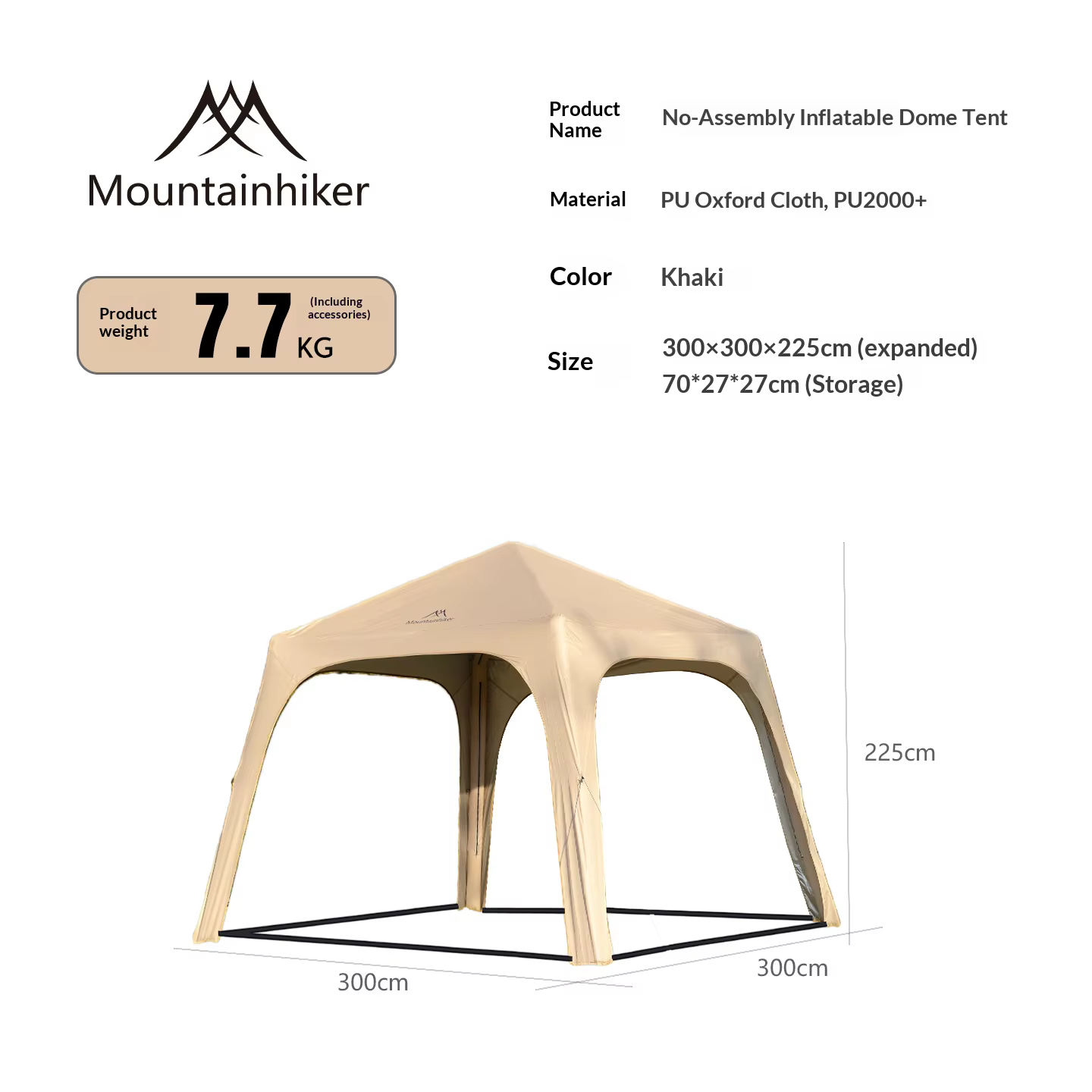 Nouvelle tente de camping gonflable facile à installer, adaptée à toutes les saisons, capacité 4-6 p