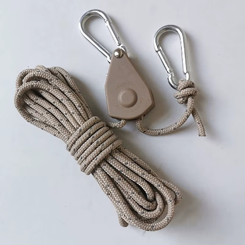 Corde de Camping en plein air, régulateur de poulie de corde de tente, corde de levage réglable