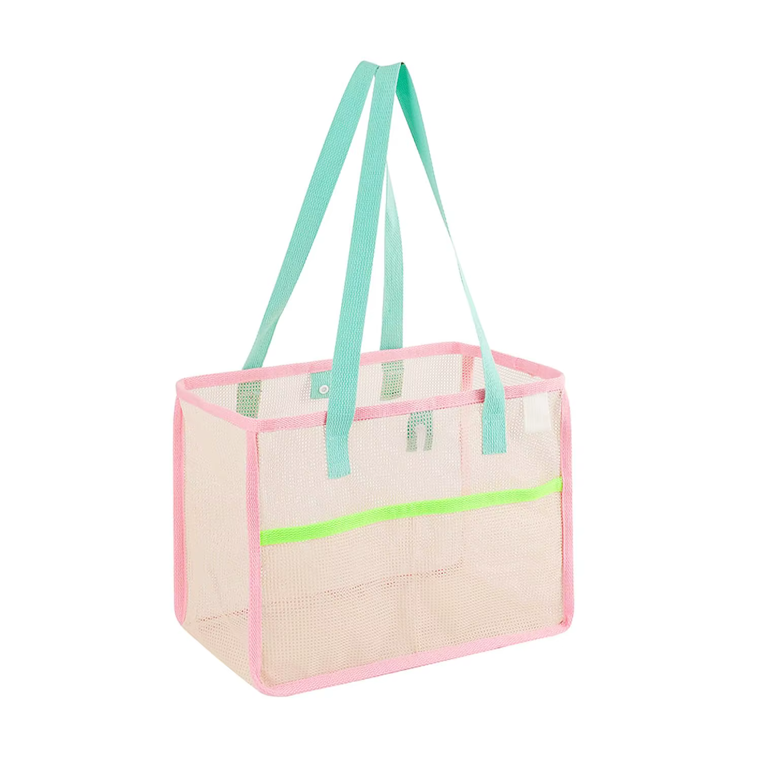 Sacs de plage pour femmes, sacs de plage pliables colorés en filet, sac de voyage pour la piscine, p