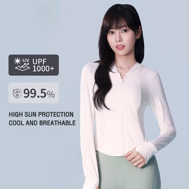 GOLDEN CAMEL Cape Vêtement de protection solaire anti-UV respirant en soie glacée à séchage rapide,