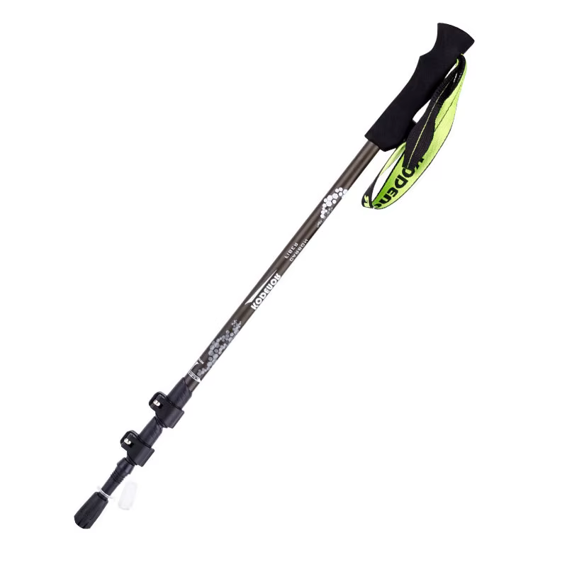 2 bâtons de marche en carbone, 3 sections, 63-135cm, poignée droite en EVA, Alpenstocks, randonnée e