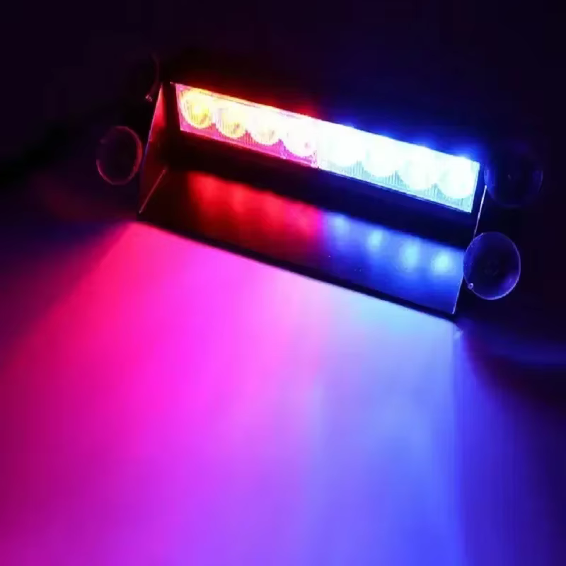 8LED voiture Police lumières lumière stroboscopique 12V Signal d'urgence lampe lumière Auto camion c