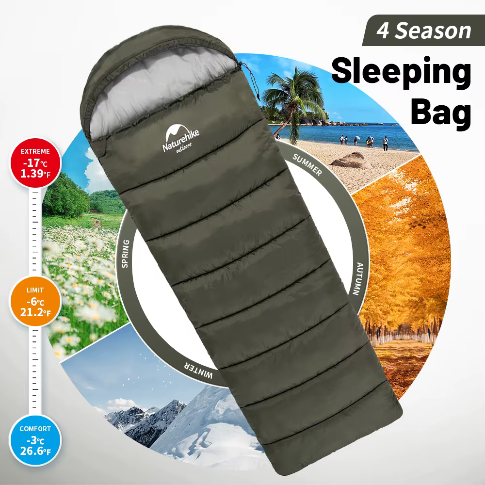 Natureifa-Sac de couchage ultraléger, enveloppe portable compacte, couette en coton, voyage en plein