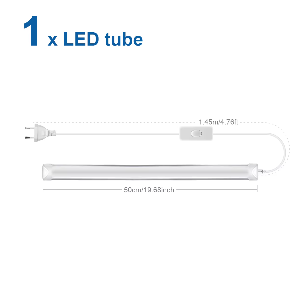 T8 LED Tube lampe 220V 50CM barre lumineuse LED pour maison armoire Garage entrepôt éclairage lampe 
