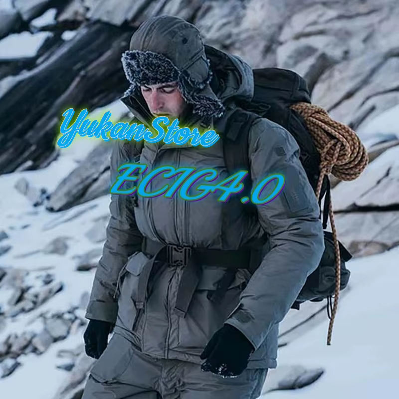 ECIG-Manteau Polaire en Coton pour l'Extérieur, Veste Douce et Chaude ou Pantalon 4.0 Coton pour le 