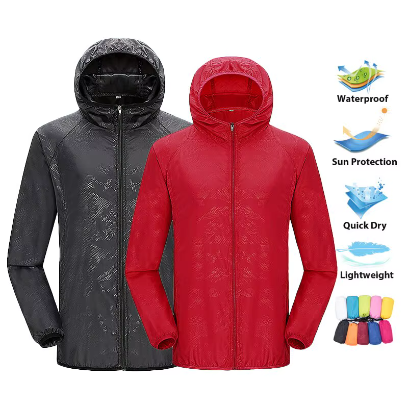 LNGXO-Veste imperméable à séchage rapide pour homme et femme, coupe-vent unisexe, manteau de pluie, 