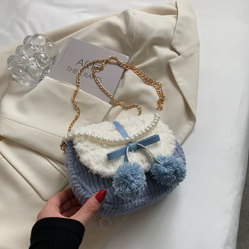 Kit de sac à bandoulière en fil de maille, Kit de sac cousu à la main, facile à utiliser pour débuta