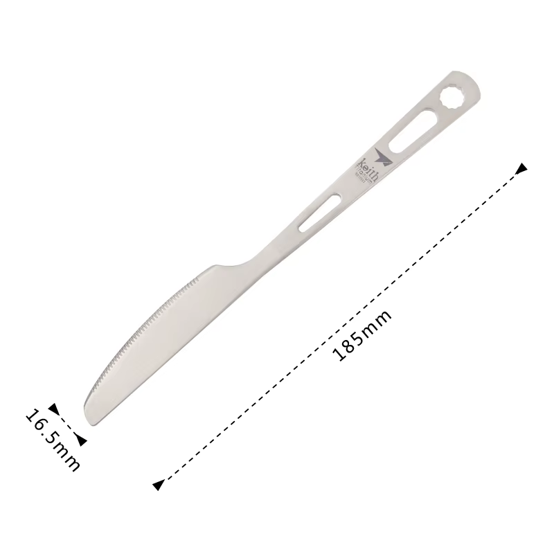Pamono-Ensemble de cuisine en titane, couteau, fourchette, cuillère, portable, ultraléger, pique-niq