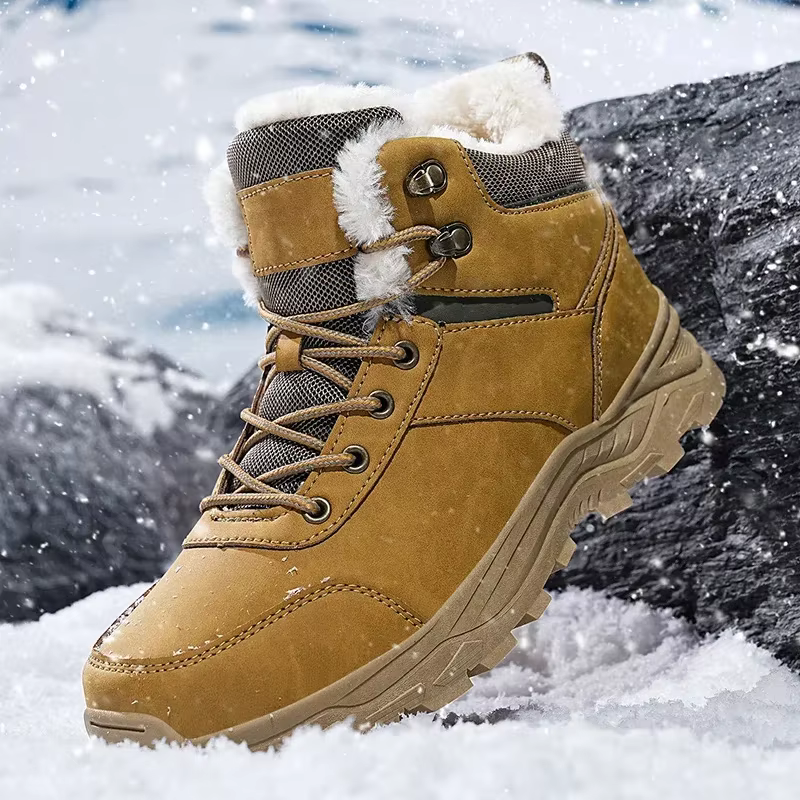 Bottes pour hommes 2025 – Nouvelles pantoufles d'hiver chaudes, chaussures imperméables antidérapant