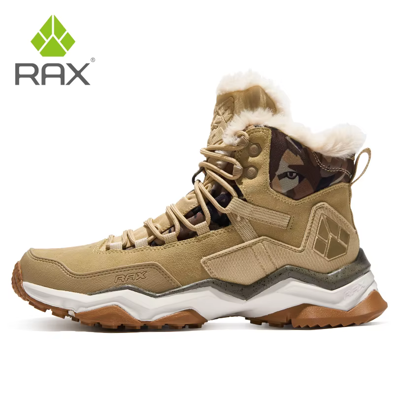 RAX-Chaussures de randonnée imperméables pour hommes, baskets d'extérieur d'hiver, bottes de neige e