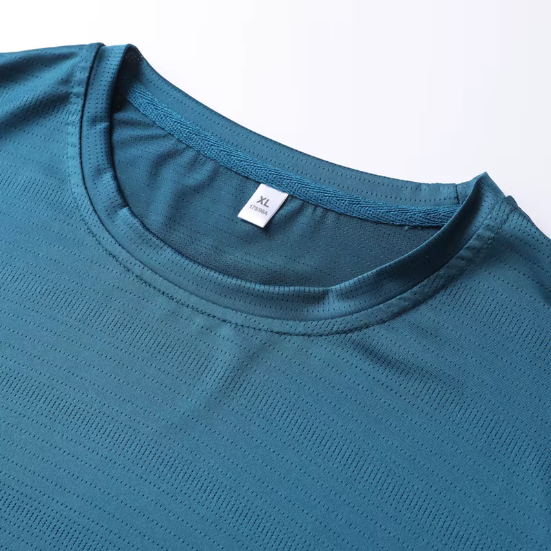 CHRLCK hommes course séchage rapide T-shirts respirant randonnée pêche T-shirts élasticité douce Spo
