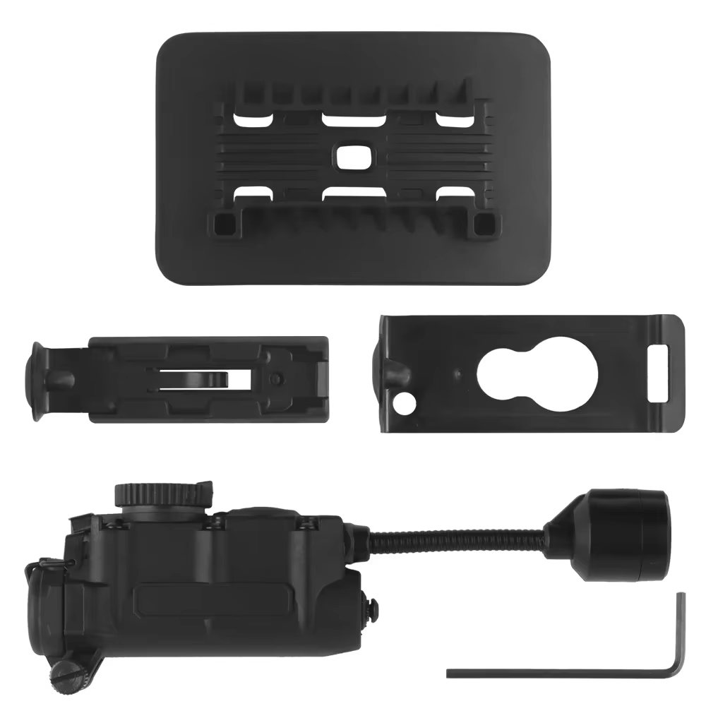 Lampe de casque tactique Sidewinder - Stroboscope RGBW/IR et lumière IFF pour la chasse, la pêche, l