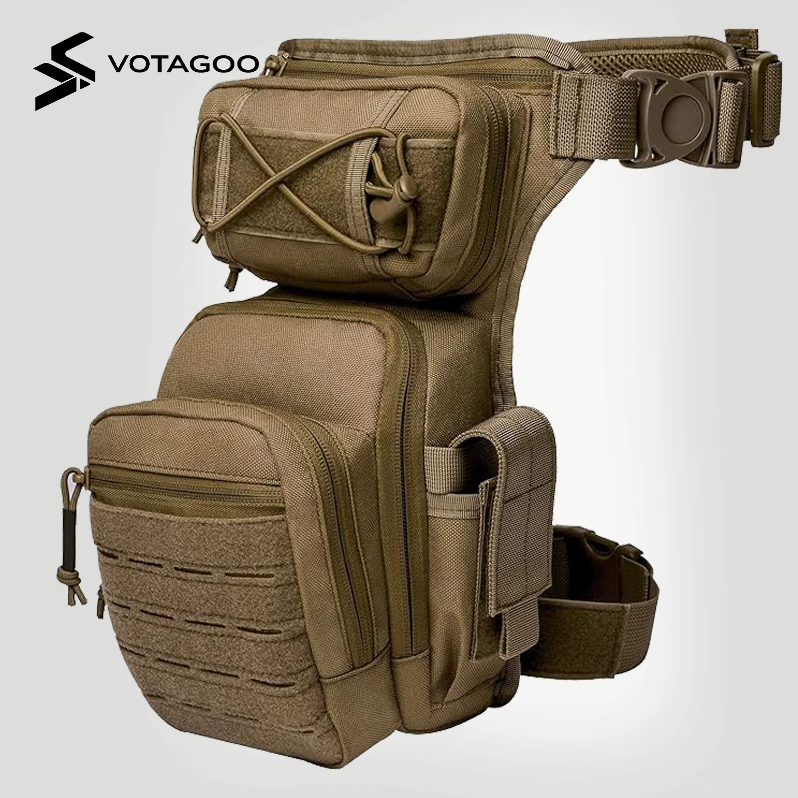 VOTAGOO sac de jambe tombante pour hommes femmes militaire tactique cuisse Pack pochette multifonctionnel paquet tactique en plein air randonnée cuisse sac