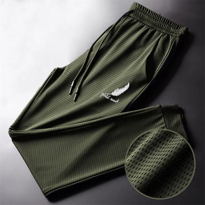 Pantalon léger à séchage rapide pour homme, mode, randonnée, jogging, course à pied, respirant, entraînement, salle de sport, rinçage, pantalon athlétique noué