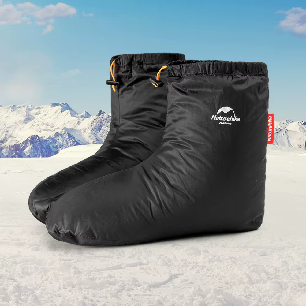 Naturehike – chaussettes en duvet d'oie, accessoires pour sac de couchage, pantoufles de Camping en plein air, chaussettes souples unisexes, résistantes à l'eau chaude, légères