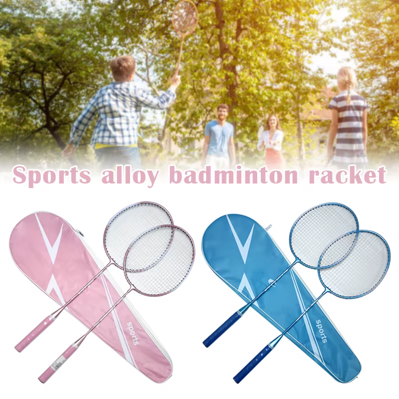 Ensemble de raquettes de badminton et sac de transport, accessoire de sports d'intérieur et d'extérieur, T8, 2 pièces