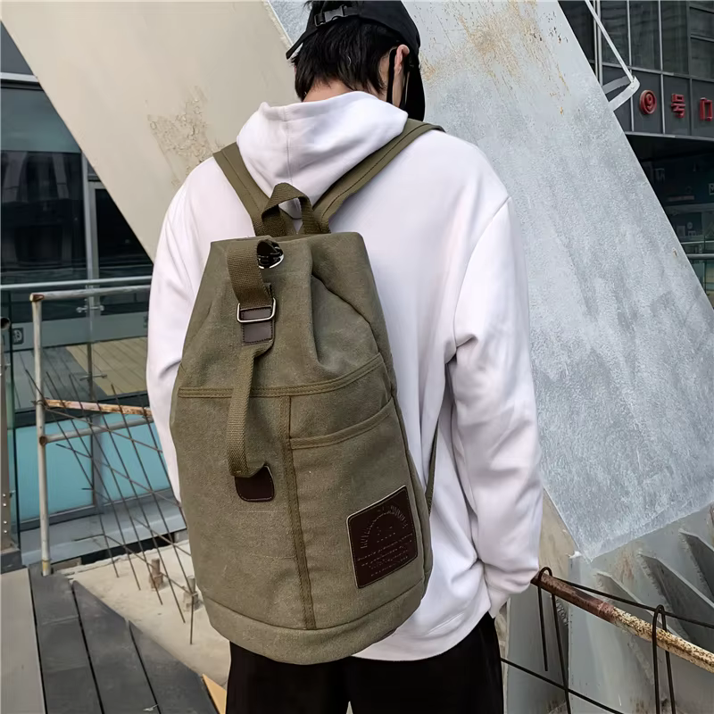 Sport grande capacité voyage sacs à dos mâle bagages toile seau sac à bandoulière homme randonnée