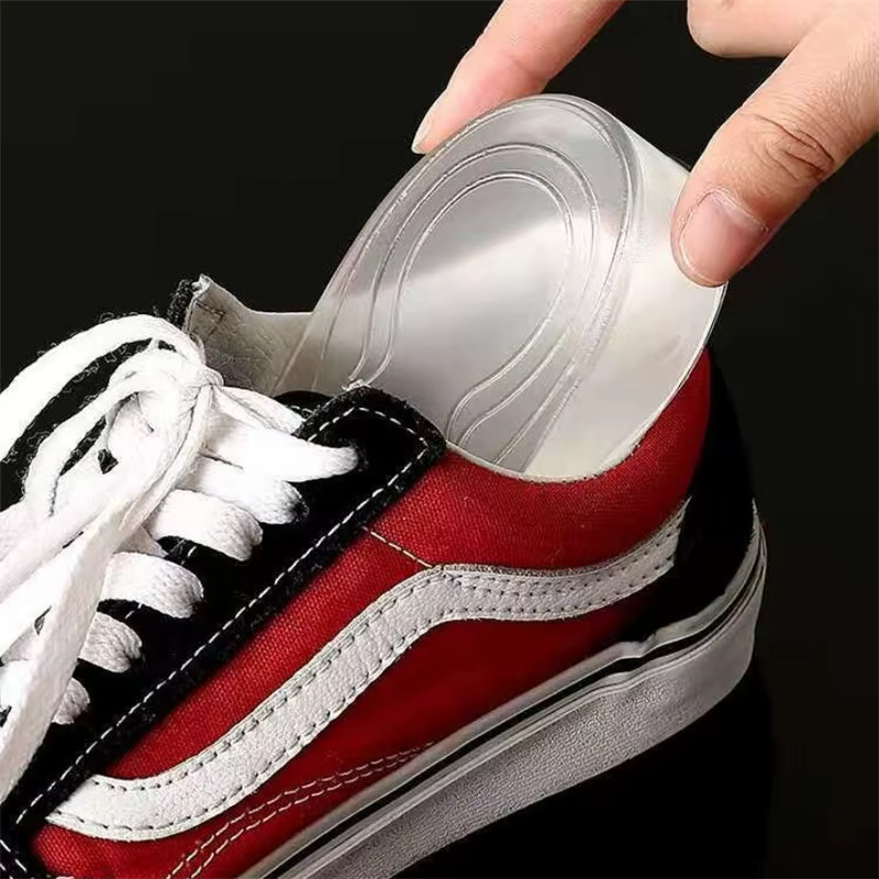 Semelle intérieure en Gel de Silicone pour augmenter la hauteur, Inserts de levage du talon, protection des pieds des chaussures, coussin élastique, Support de voûte plantaire pour unisexe
