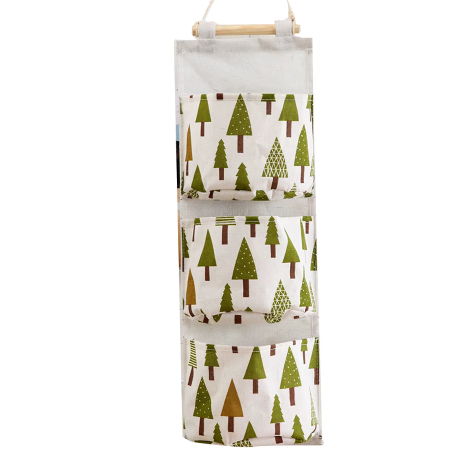 Sac de rangement mural avec 3 poches, tissu en lin, étanche, porte murale, placard, organisateur suspendu pour chambre à coucher, salle de bain, LBS