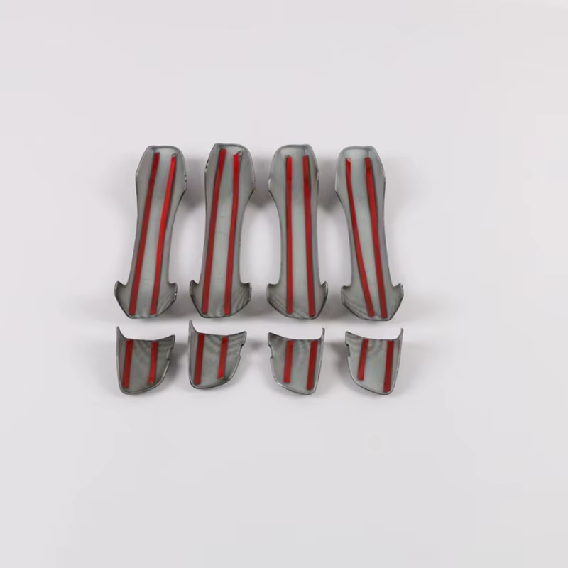 Couvercle de poignée de porte en fibre de carbone brillant, accessoire pour Volkswagen Tiguan r-line 2017 – 2020 de deuxième génération, garniture 2018 2019
