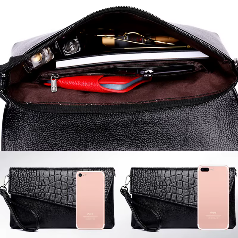 Femmes rabat sacs de messager motif Crocodile conception sacs à bandoulière en cuir PU dame mode sacs à main Vintage sac à bandoulière