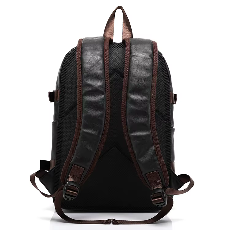 Nouveau Style coréen hommes sac à dos style de mode en cuir collège étudiant cartable
