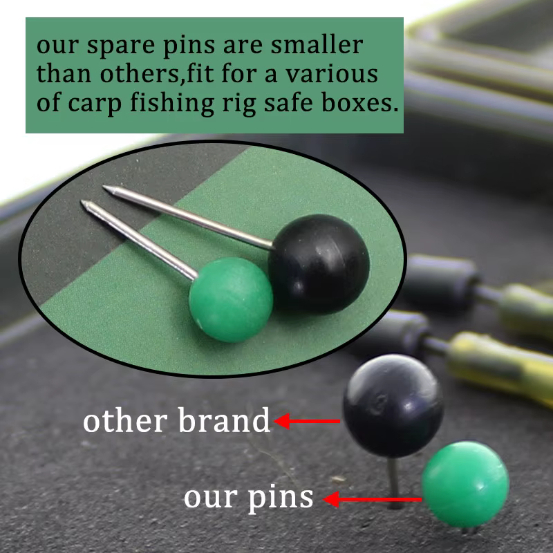 100 pièces accessoires de pêche à la carpe plate-forme à cheveux étui broches de rechange carpe Ronnie plate-forme aiguilles d'arrêt pour équipement de boîte de matériel de pêche à la carpe