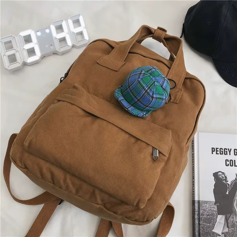 Vintage hommes femmes coton toile sac à dos étudiants grande capacité ordinateur portable livres sac décontracté voyage trajet sacs à dos