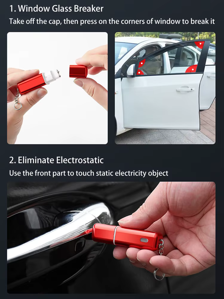 Mini marteau de sécurité Portable pour voiture, brise-vitre d'urgence, porte-clés d'évasion dans l'eau, outil EDC de survie en plein air, cadeau d'auto-défense