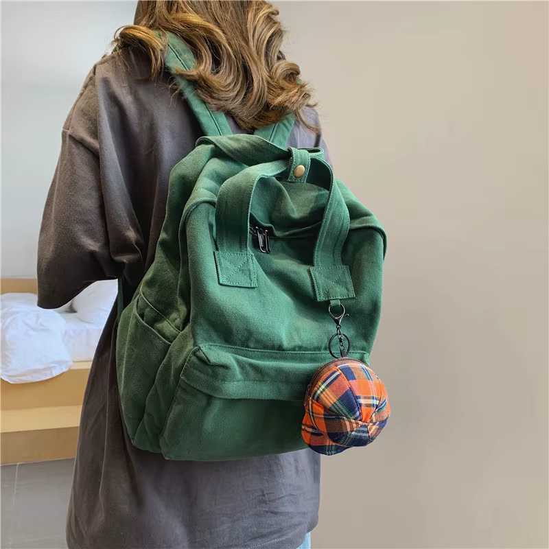 Vintage hommes femmes coton toile sac à dos étudiants grande capacité ordinateur portable livres sac décontracté voyage trajet sacs à dos