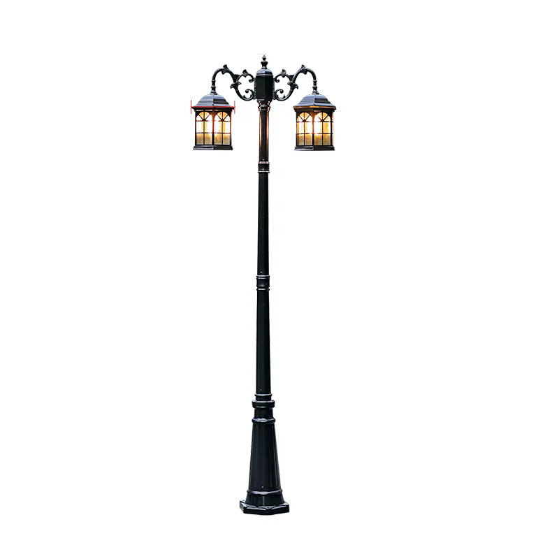 ≈2.3M lampadaire de Style européen extérieur cour sol Led lampe extérieure étanche jardin Villa paysage rétro lampe
