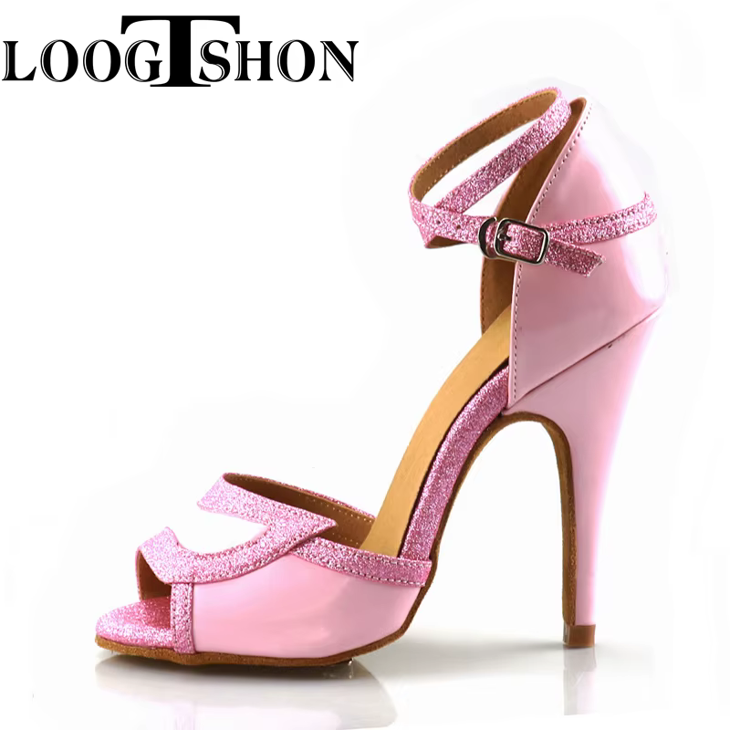 LOOGTSHON-Chaussures de danse latine à talons hauts pour femmes, pantoufles de danse phtalate, HELL, 8.5cm